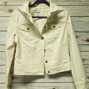 Old Navy white denim jacket